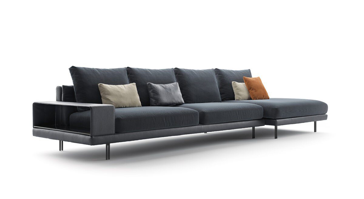 Modernes Oliver 5 Designer-Sofa von Alpa Salotti in elegantem Design.