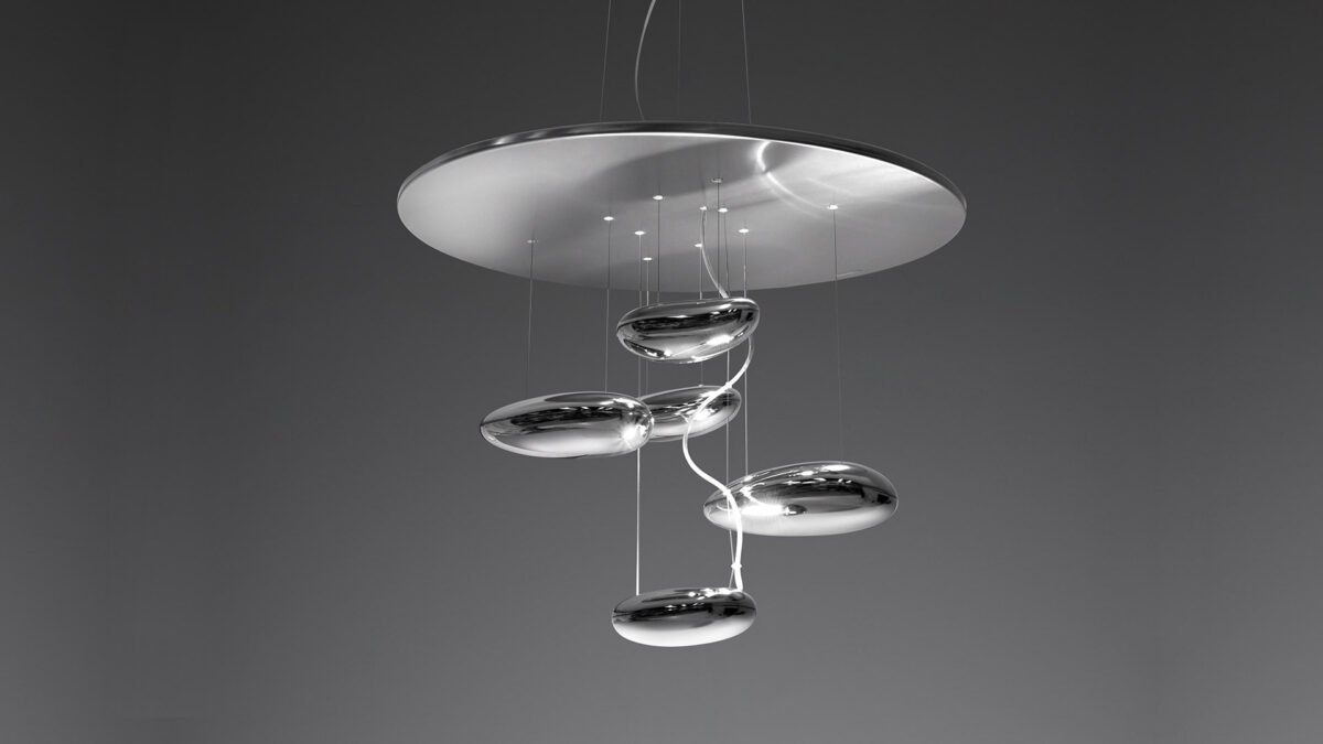 Artemide Mercury 2 Hängeleuchte mit einzigartigem Quecksilber-Effekt für moderne Raumbeleuchtung.