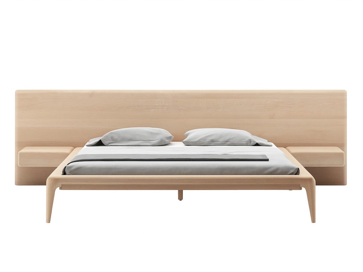 Modernes Design-Bett Latus 4 von Artisan aus Massivholz.