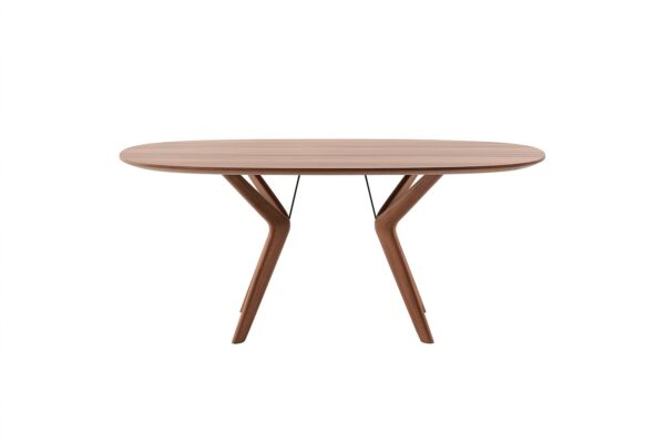 Handgefertigter Lakri 7 Esstisch aus massivem Holz im Artisan-Design.