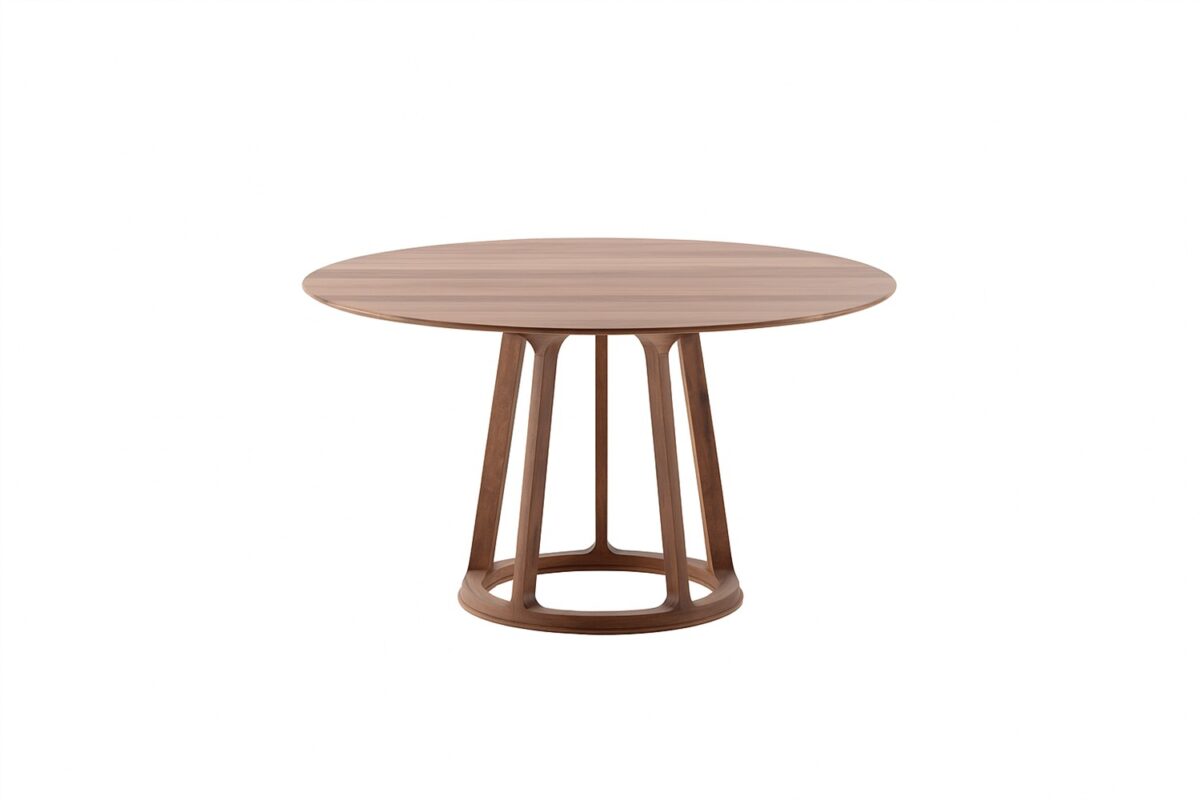Moderner Artisan Pivot Esstisch aus Holz mit elegantem Design für stilvolle Wohnräume.