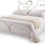 Elegantes italienisches Designbett Ghirigori 4 von Cantori mit kunstvollem Metallrahmen.