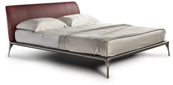 Elegantes Cantori Iseo Bett mit geschwungenem Kopfteil und luxuriösem italienischem Design.