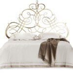 Elegantes Cantori Pascia Doppelbett aus Schmiedeeisen mit geschwungenen Details und klassischem Design.