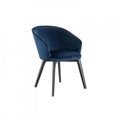 Eleganter Casamilano Shirley 7 Designerstuhl mit gepolsterter Sitzfläche und schlanken Metallbeinen.