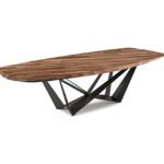 Eleganter Skorpio Wood Esstisch von Cattelan Italia mit Holzplatte und modernem Design.