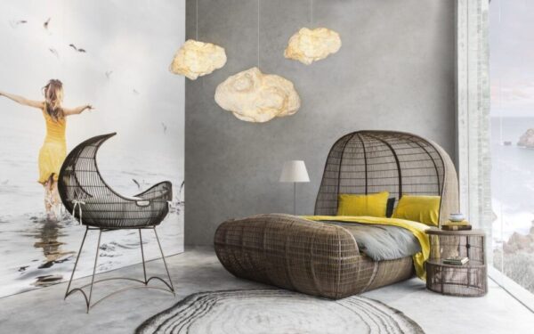 Cloud 2 Pendelleuchte aus natürlichen Materialien von Kenneth Cobonpue für modernes Wohnambiente.