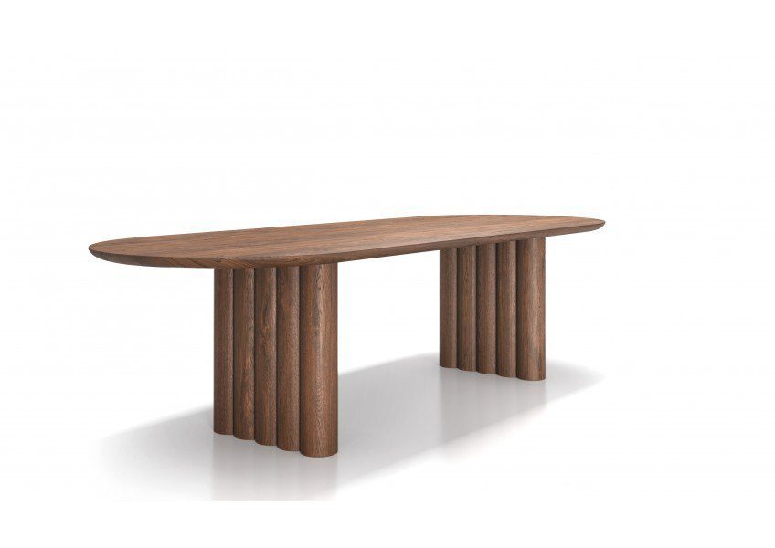 Moderner Plush Esstisch von DK3 aus Holz für stilvolles Wohnen.