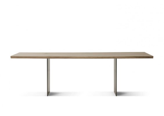 Moderner DK3 Tree Esstisch aus massivem Holz mit natürlicher Maserung.