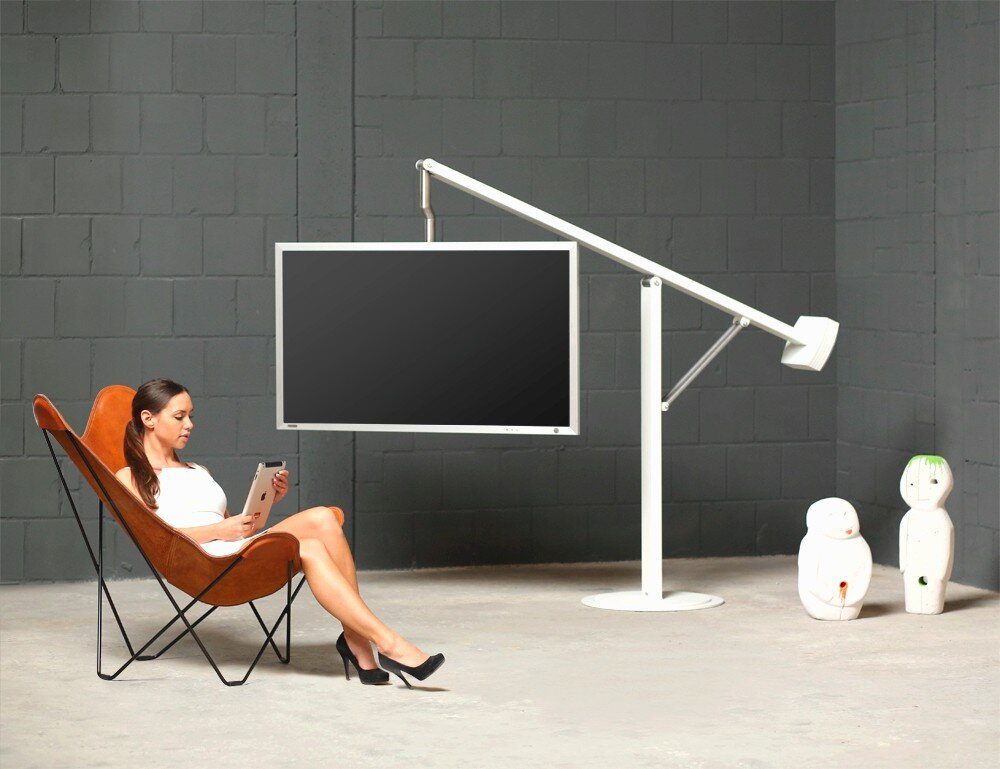 Elegante Wissmann TV-Halterung Balance Art 131 mit modernem Design für stilvolle Wandmontage.