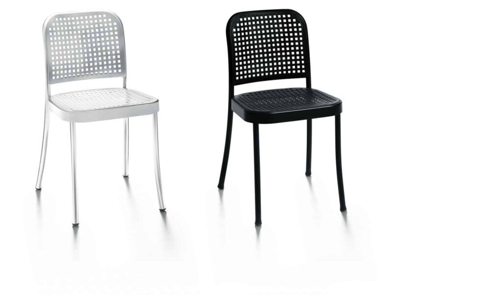 Eleganter De Padova Silver 6 Designer-Stuhl mit modernem Design