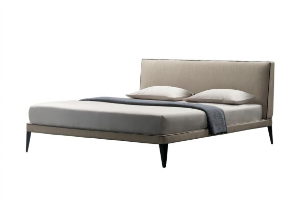 Modernes Polsterbett Megan von Bodema mit weichem Kopfteil für elegante Schlafräume.
