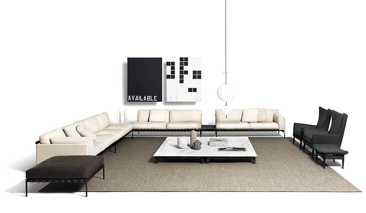 Elegantes Designer-Sofa Etiquette 7 von De Padova in zeitlosem Design.