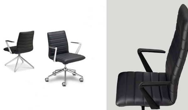 Ergonomischer Bürodrehstuhl Line 2 von Sitland mit verstellbarer Rückenlehne und Armlehnen für optimalen Sitzkomfort.