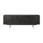 Ethnicraft Eiche Kommode mit vier Schubladen und elegantem Rautenmuster im skandinavischen Design.