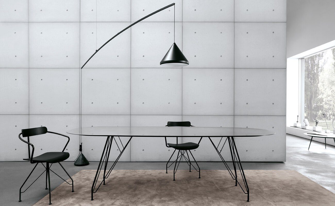 Ausziehbarer Designtisch Extendo T11 mit flexibler Tischplatte für modernes Wohnen.