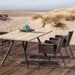 Fischer Möbel Teso Gartenstuhl und Tisch Set für Terrasse und Balkon
