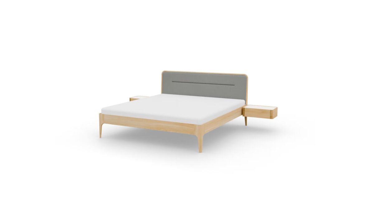 Modernes Bett Aira von Javorina in elegantem Design für stilvolle Schlafzimmer.