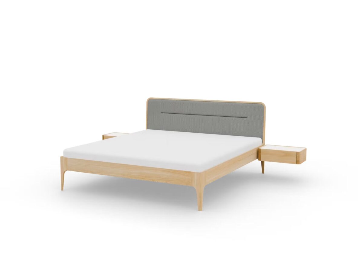 Modernes Bett Aira von Javorina in elegantem Design für stilvolle Schlafzimmer.
