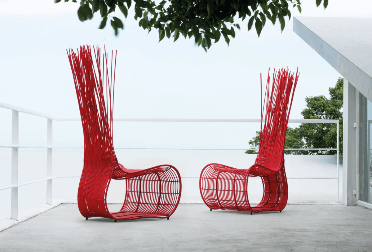 Joda Design-Stuhl aus natürlichen Materialien von Kenneth Cobonpue.