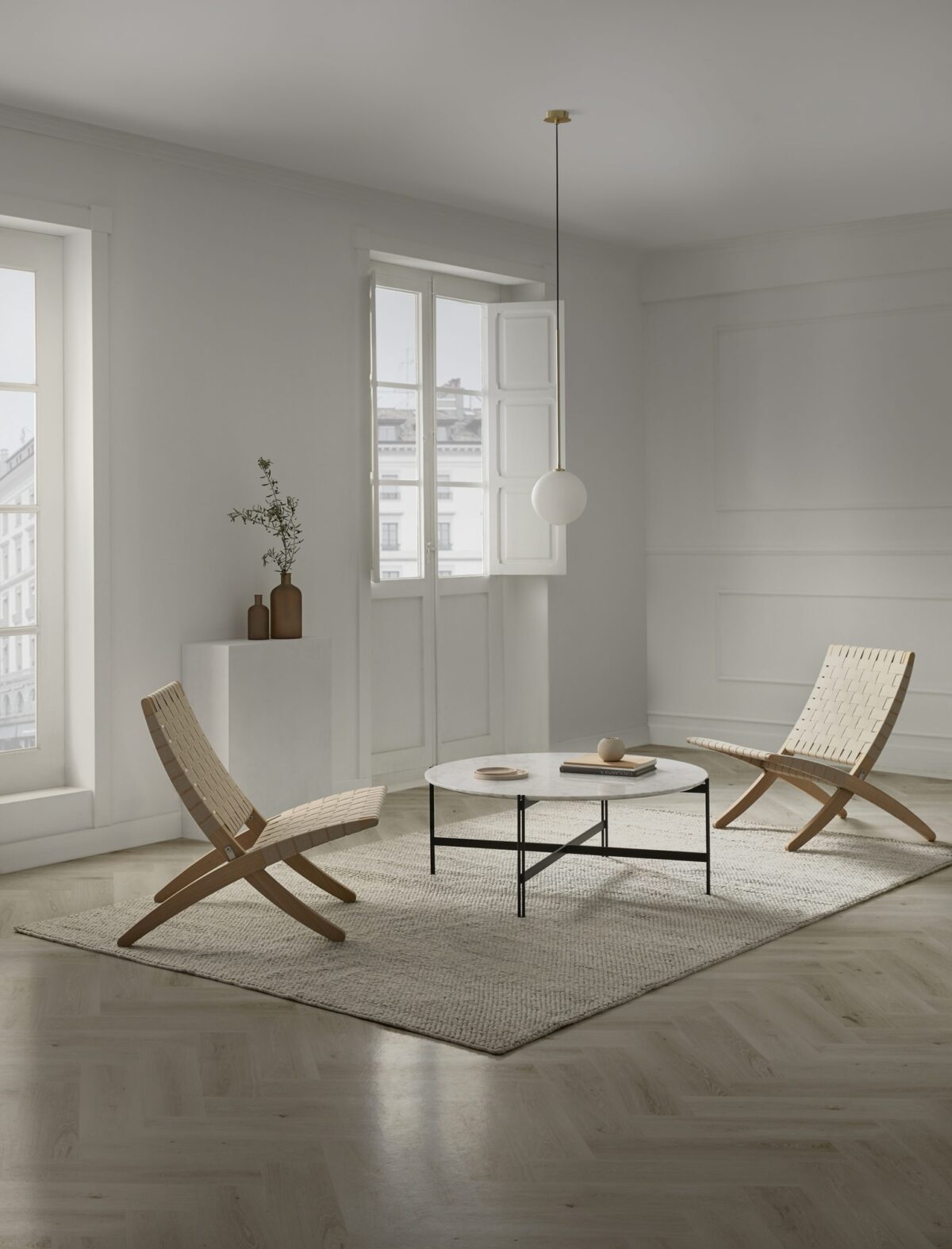 Moderner Kendo Duo Couchtisch mit zwei Ebenen für stilvolles Wohnzimmer-Design.