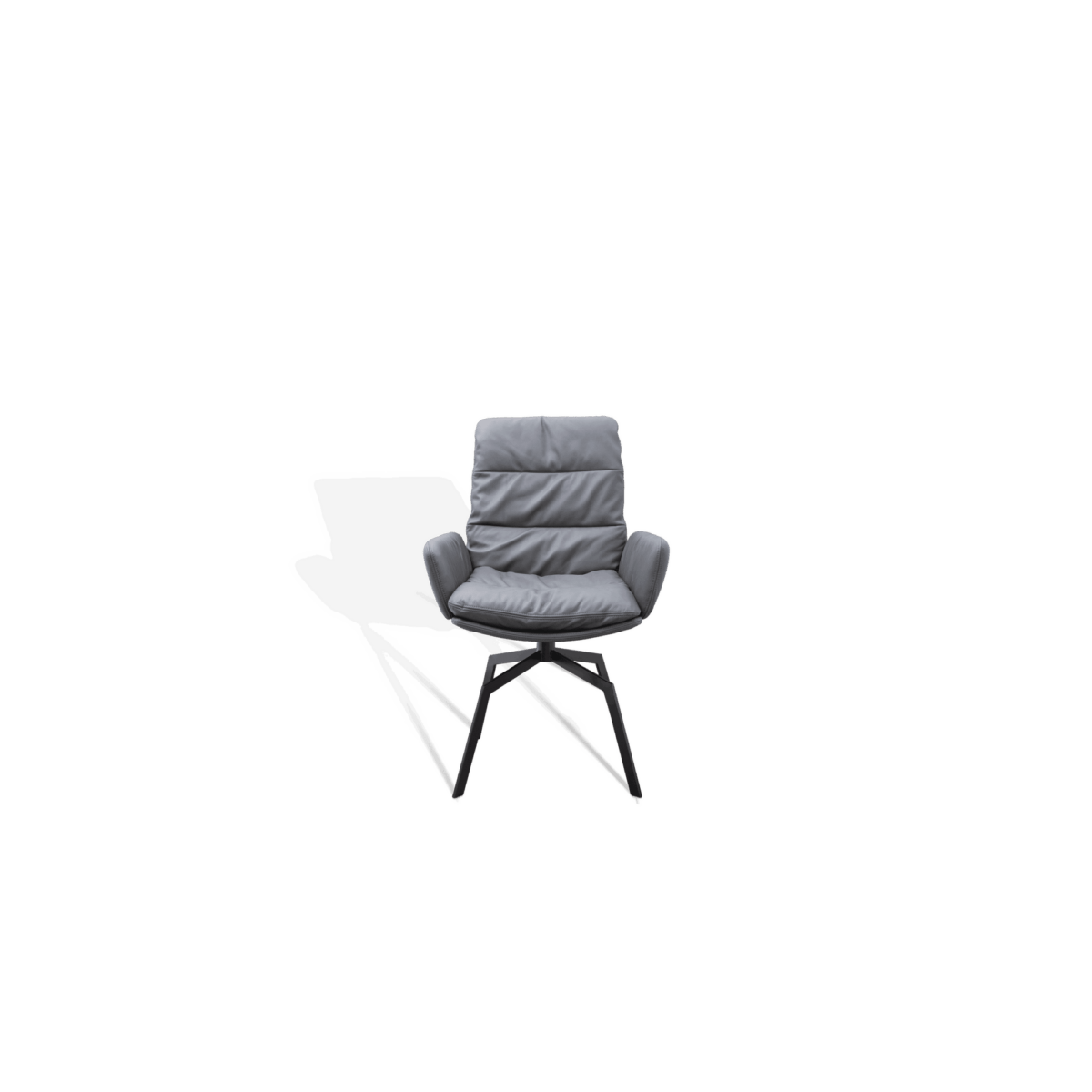 Moderner KFF Arva Designstuhl mit elegantem Polstersitz und schlanken Metallbeinen.