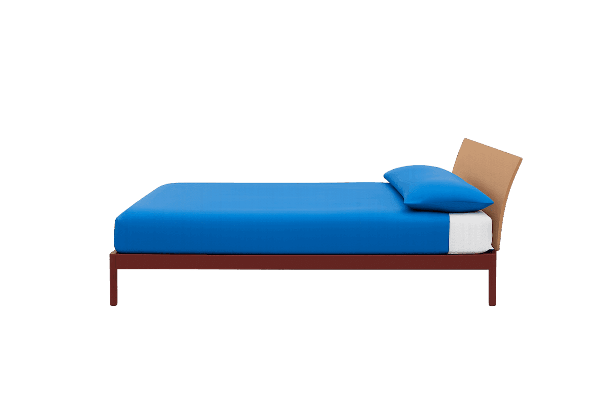 Modernes Alu-Alu Designbett von Kristalia aus hochwertigem Aluminium für stilvolles Schlafzimmer.