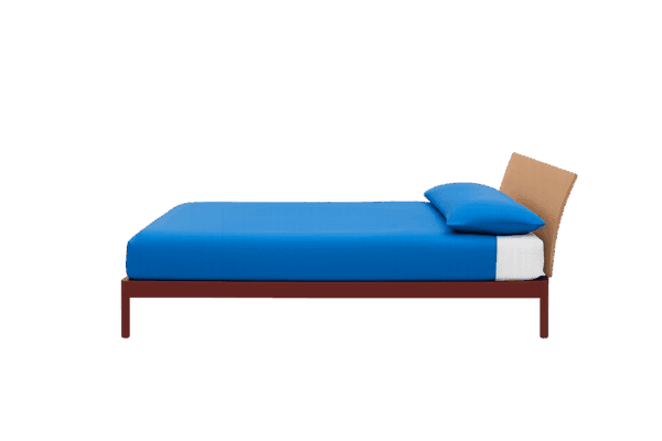Modernes Alu-Alu Designbett von Kristalia aus hochwertigem Aluminium für stilvolles Schlafzimmer.
