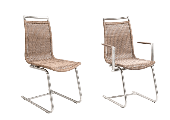 Moderner Marco Stuhl mit grauem Polster und schwarzen Holzbeinen für stilvolles Wohnen.