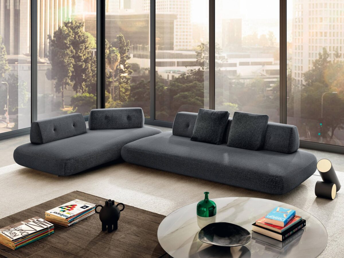 Lago 3-Sitzer Sofa in Sand - skandinavisches Design für moderne Wohnräume.