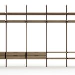 Modernes freistehendes Lema L25 Regalsystem mit minimalistischem Design für stilvolle Raumgestaltung.