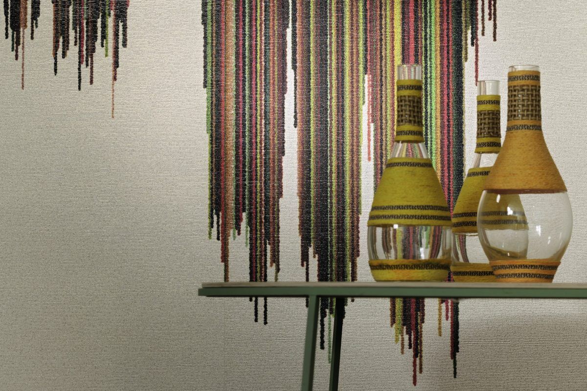 Luxuriöse Elitis Perles Tapete mit edler Perlenoptik für exklusive Wandgestaltung.