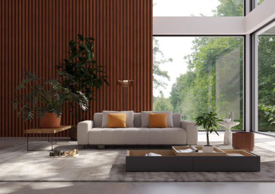 Elegantes graues Schlafsofa Haden mit modernem Design von Milano Bedding