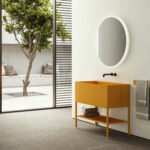 Moab80 Waschtisch 100 cm Durchmesser, Modell 4 - Elegantes rundes Waschbecken in modernem Design