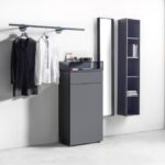 Moderne Garderobe Kaya 4 in Holzoptik mit Spiegel und Ablage von Sudbrock