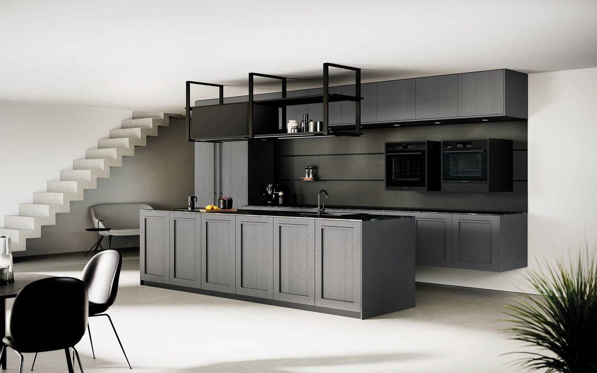 Moderne Rotpunkt Küche mit eleganten Fronten und hochwertiger Ausstattung in stilvollem Design.