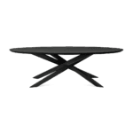 Moderner Ethnicraft Mikado Massivholz-Esstisch mit charakteristischem Kreuzgestell für elegante Esszimmer.