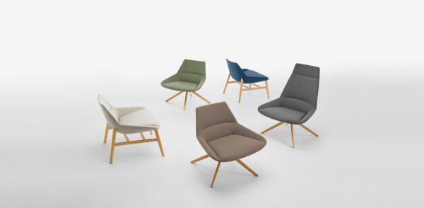 Eleganter Dunas Sessel von Inclass für moderne Büro- und Lounge-Bereiche.