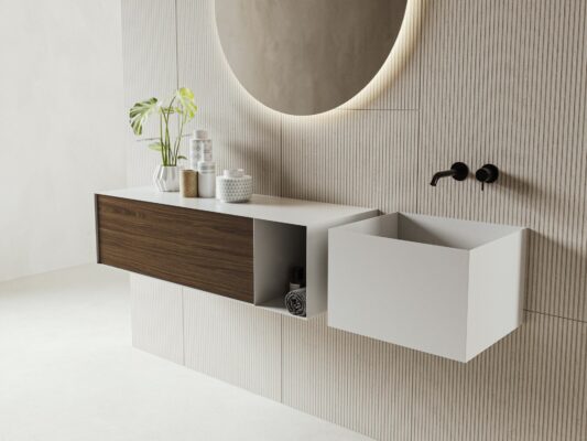 Moderner Moab80 Zero 32 Waschtisch mit minimalistischem Design für stilvolle Badezimmer.