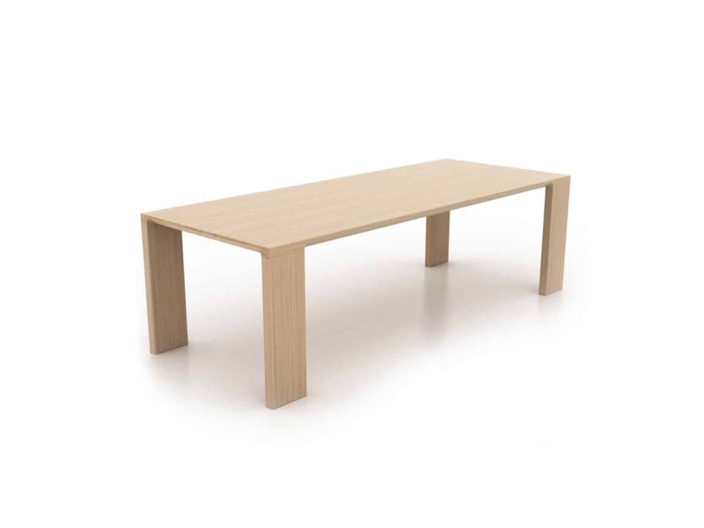 Moderner Radii Esstisch von Bensen mit elegantem, minimalistischem Design.