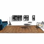 Modernes 3-Sitzer Designer-Sofa Square 3 von De Padova in elegantem Design.
