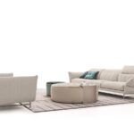 Modernes Ditre Italia Designer-Sofa in elegantem Grau für stilvolles Wohnambiente.