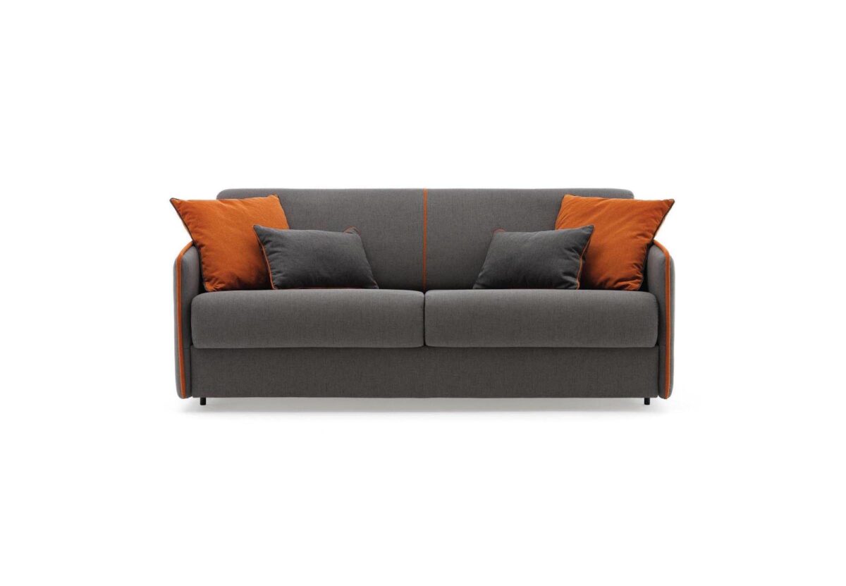 Modernes Lecomfort Schlafsofa Madeira in elegantem Grau - komfortables Designermöbel für Wohn- und Schlafbereich.