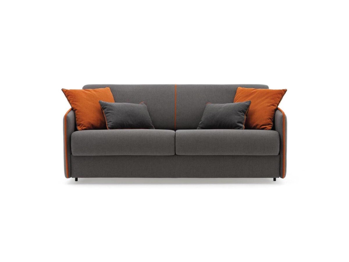 Modernes Lecomfort Schlafsofa Madeira in elegantem Grau - komfortables Designermöbel für Wohn- und Schlafbereich.