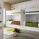 Modernes Nidi Kinderzimmer mit kreativen Möbeln und Gestaltungsideen für Kinder von 5 bis 11 Jahren.