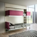 Modernes platzsparendes Etagenbett Kali Duo 3 mit integriertem Stauraum von Clei für kleine Räume.