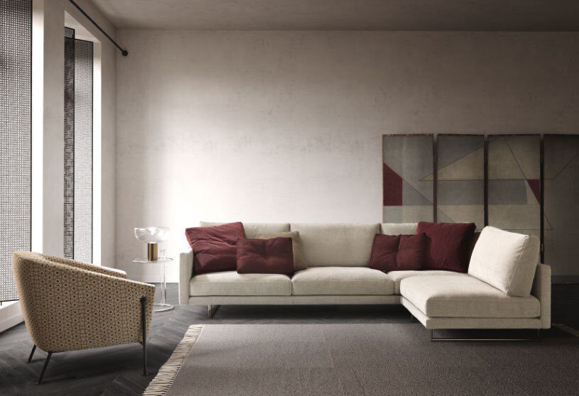 Schlankes Valentini Sofa mit zeitlosem Design für moderne Wohnzimmer