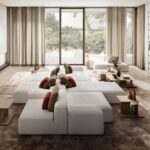 Modernes Vibieffe Cube 7 Designer-Sofa in minimalistischem Design für stilvolle Wohnräume.