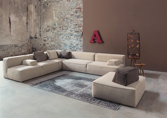 Modernes Vibieffe Glam 3 Sofa mit eleganten Linien und luxuriösem Design.