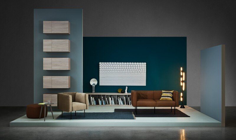 Modernes Wohnzimmer mit eleganten Novamobili Möbeln in neutralen Farbtönen.